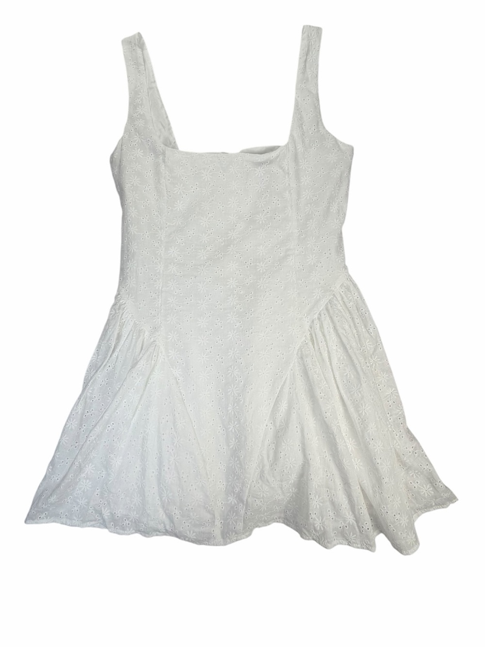 NWT Peppermayo Exclusive Women’s Floral Eyelet Alyssa Mini White Dress Size 6 - Picture 2 of 10